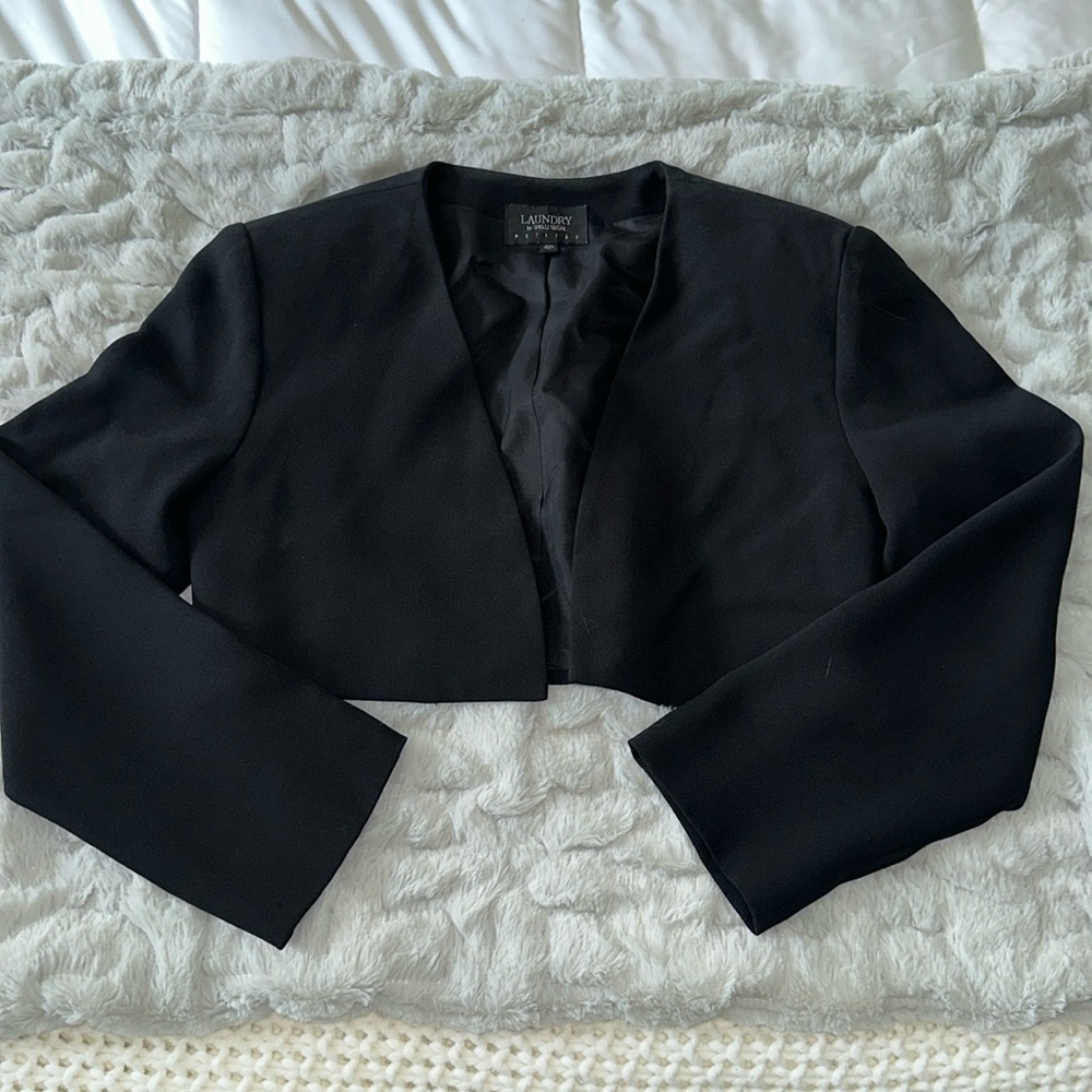 Vintage LAUNDRY By Shelli Segal Black Shrug